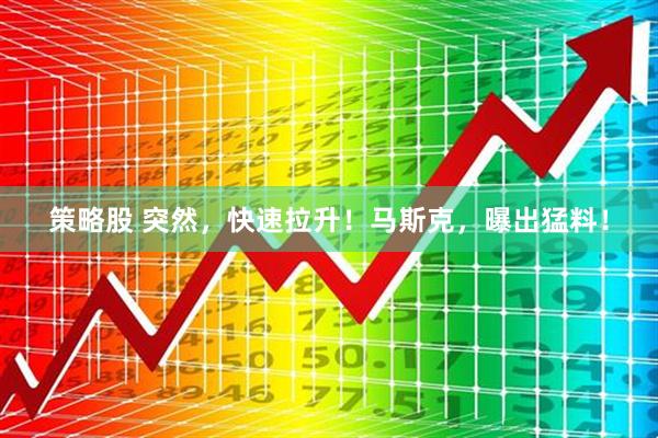 策略股 突然，快速拉升！马斯克，曝出猛料！