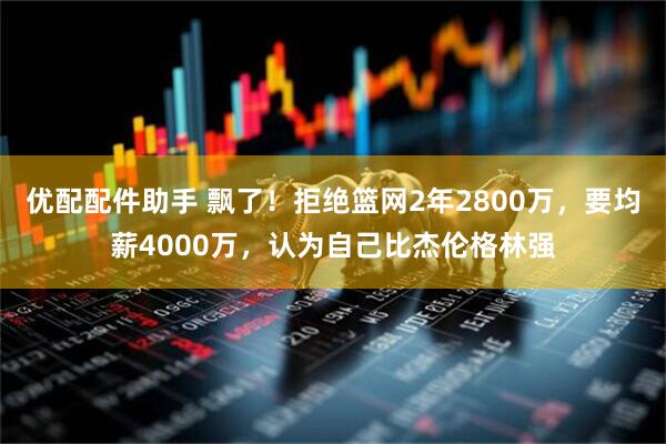 优配配件助手 飘了！拒绝篮网2年2800万，要均薪4000万，认为自己比杰伦格林强